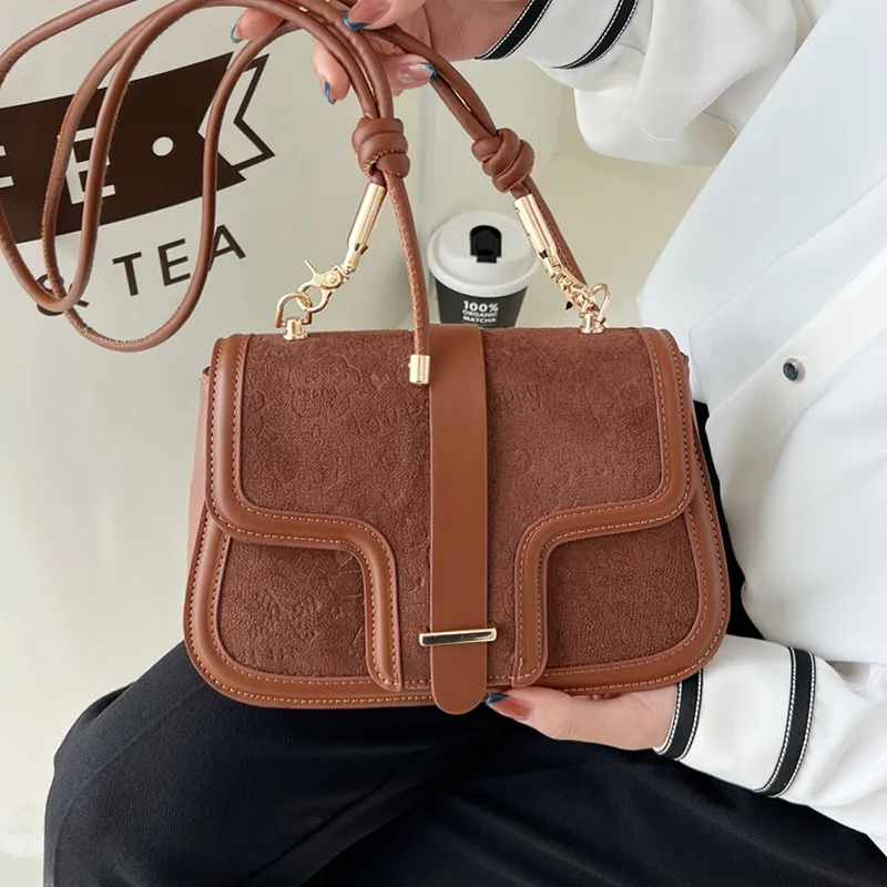 

Matte Flap Bags for Women 2021 New Trend Small Pu Leather Shoulder Bag Scrub Messenger Handbag Lady Vintage Square Crossbody Bag