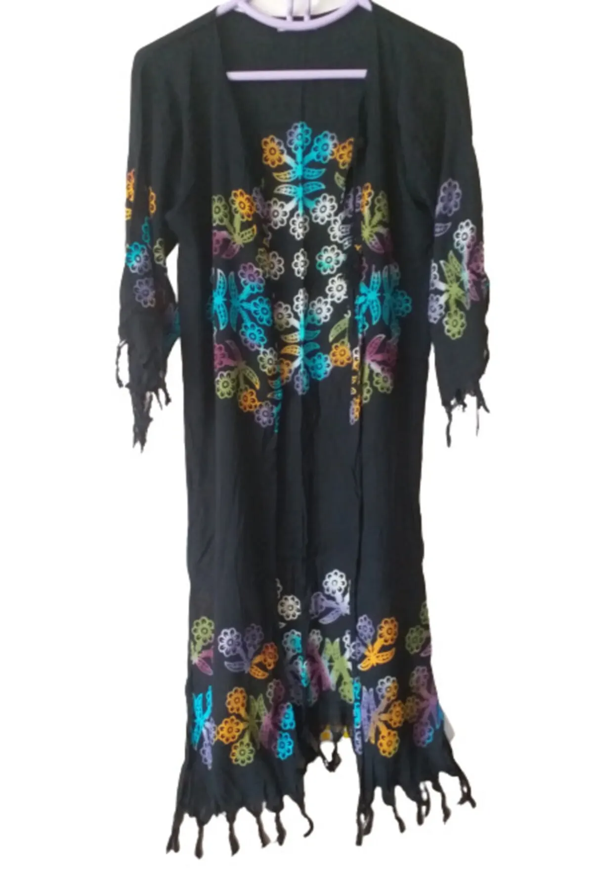 

Women's Pareo Authentic Ethnic Cotton Hand Painted Kimono Swimwear Cover Up Dress Sexy Tunic Suit Beachwear