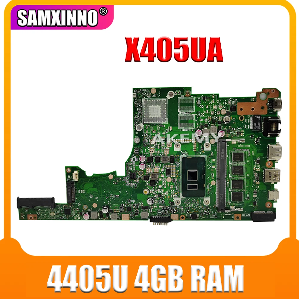 

SAMXINNO For Asus X405U X405UA X405UN X405UR X405URR X405UQ X405URP X405UF Laotop Mainboard X405UA Motherboard 4GB RAM 4405U CPU