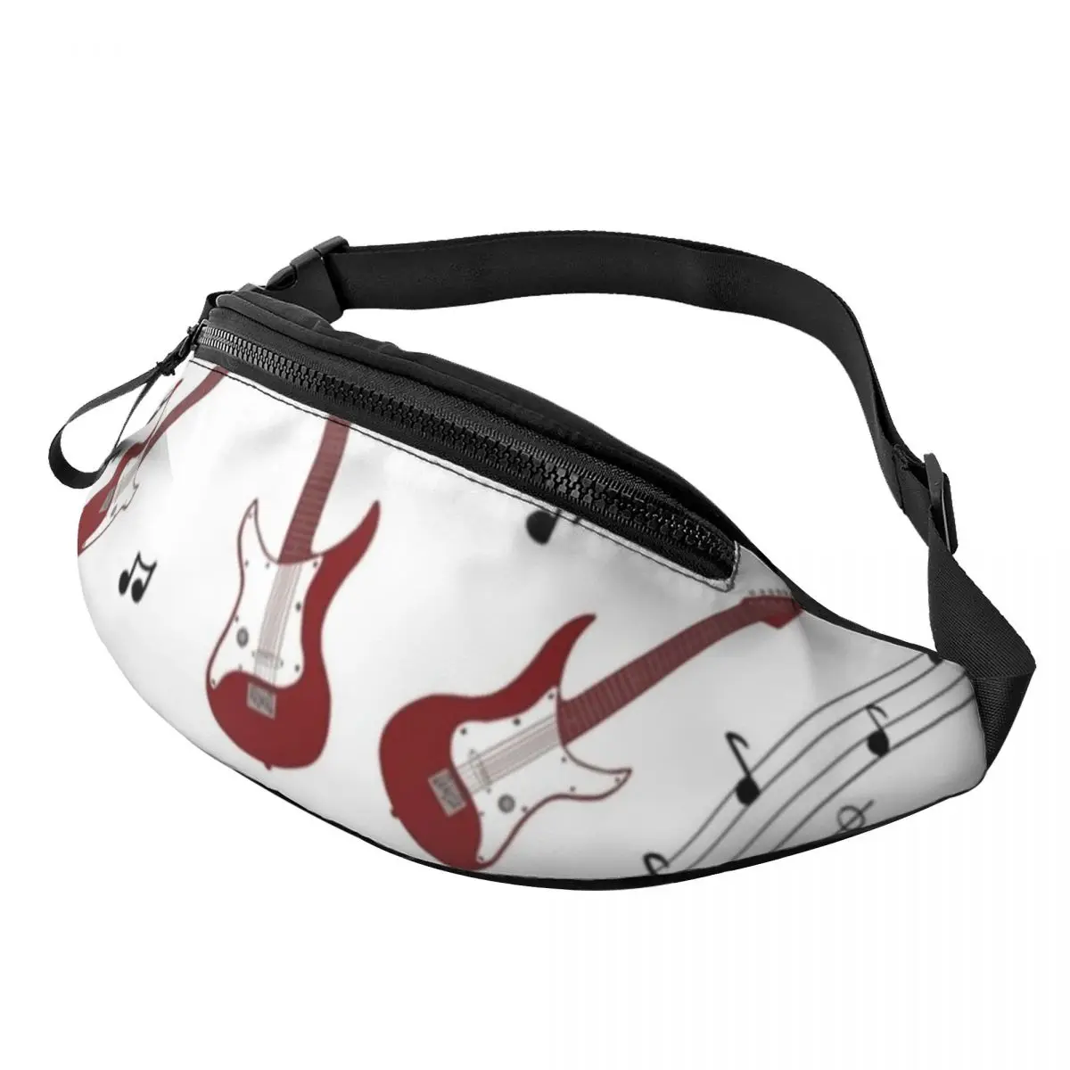 

SherIs Guitar Music Waist Bag Rock Men Hiking Waist Pack Pattern Polyester Bag