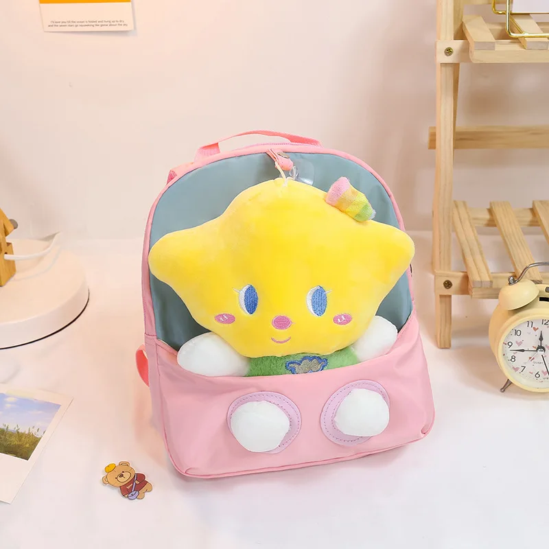 Cartoon Cloud kindergarten bag for girls Cute Star backpack for kids New Plush toy children's bag Cute Small Child girl backpack