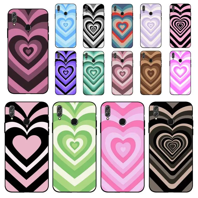 

YNDFCNB Heart Circle Phone Case for Huawei Honor 10 i 8X C 5A 20 9 10 30 lite pro Voew 10 20 V30
