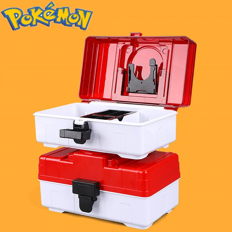 Новый пластиковый бокс для карточек Pokemon большой емкости, детские игрушки, серия игр испанский покер, хранение, подарки на день рождения, праздники и Рождество.