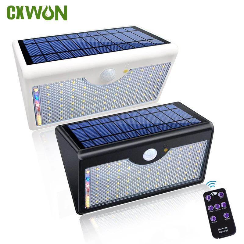 Super Bright Solar Led Spotlights Outdoor Waterproof Motion Sensor 60 LED Solar Panel Lamp for Garden Garage 5 Modes Lighting