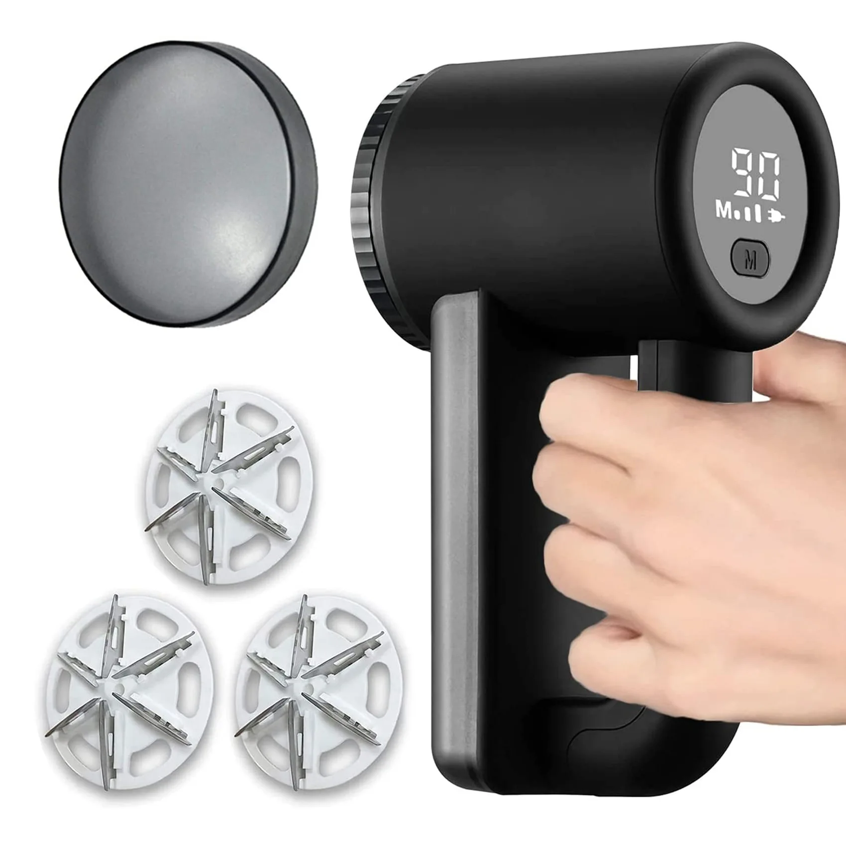 

Rechargeable Fabric Shaver,Deluxe Home or Commercial Use Lint Remover,Sweater Deffuzzer Shaver with Big Trash Box