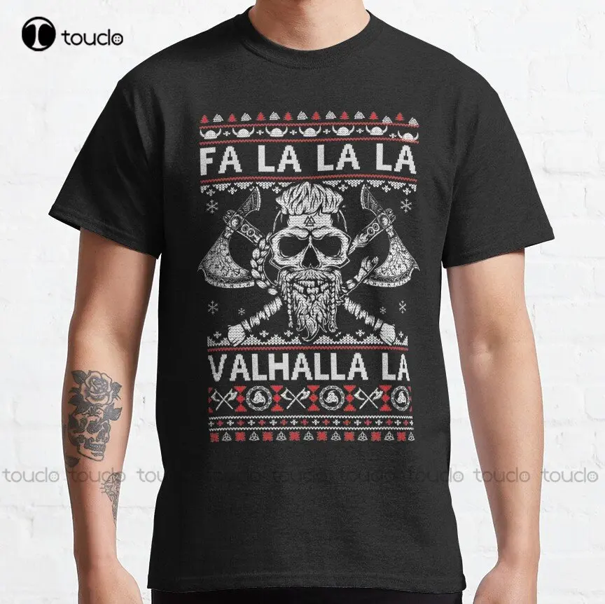 

Мужская футболка с принтом черепа викинга Fa La Valhalla