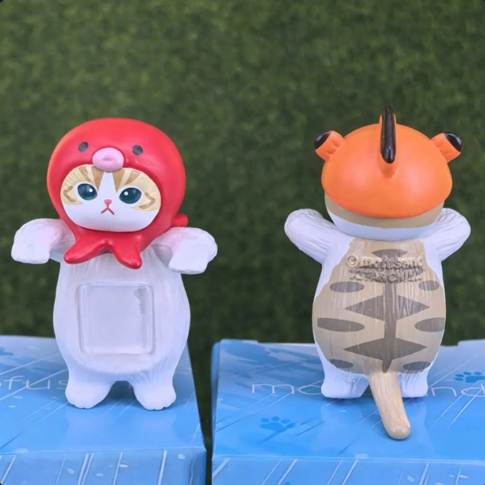 Фото Коллекционные фигурки Mofusand Blind Box Hippers: Серия «Морская жизнь» — мини-фигурки аниме-персонажей для декора телефона, компьютера, подарки на день рождения №4