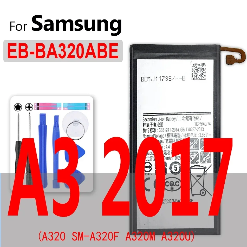 Аккумулятор для Samsung Galaxy A3 A5 A6 A7 A8 A9 Plus Star 2015 2016 2017 2018/S7 S8 S9 SM A510F/M A310F/M A520F/U G930 G930F G950F