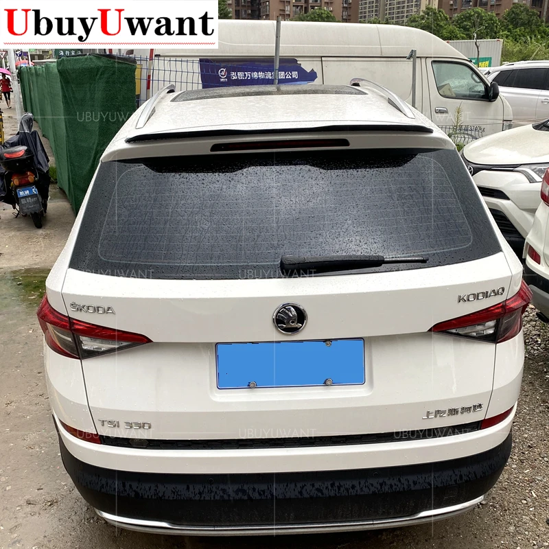 Задний спойлер на крышу для Skoda Kodiaq высокого качества из АБС-пластика черный