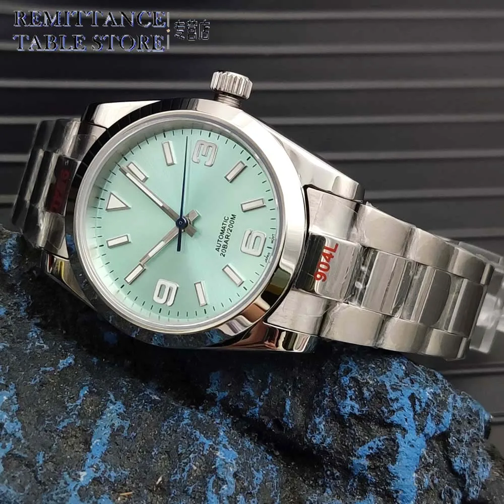 Новые мужские автоматические механические часы водонепроницаемый корпус 36 мм