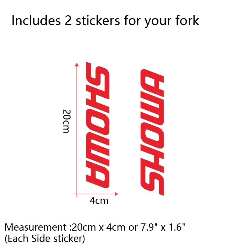 

2 шт., виниловые наклейки для мотоцикла Kyb Wp, подвеска Showa, наклейки для Yamaha Honda Suzuki Ktm Kawasaki Benelli Decor
