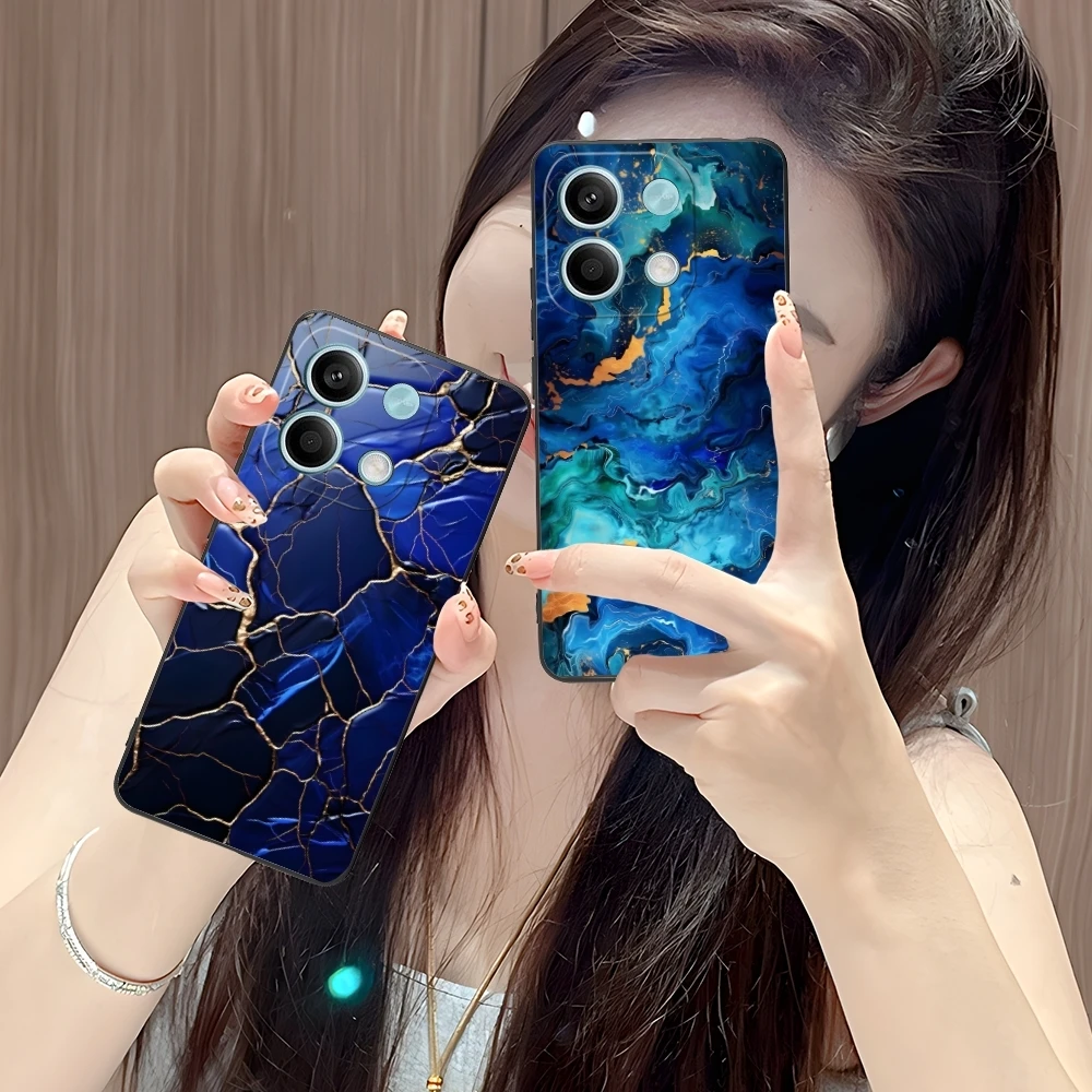 Роскошный чехол для мобильного телефона с золотым камнем Xiaomi POCO M6 M5 M4 M3 X6 X5 X4 X3 F6 F5