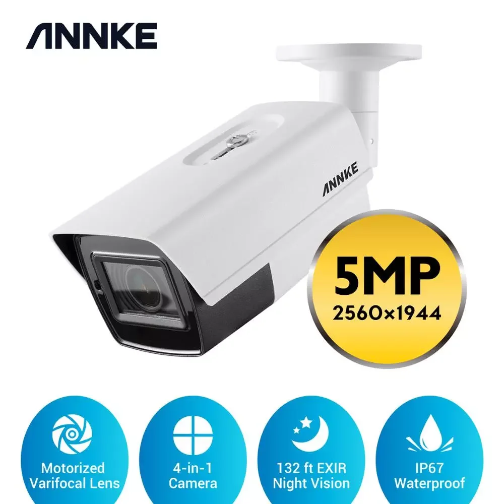 

NEW2023 5MP Wired Security Camera Outdoor 5X Optical Zoom 130 ft Superior Night Vision IP67 Waterproof Outdoor Anolog Camera