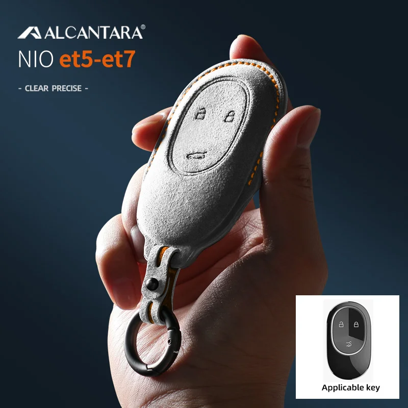 

Alcantara For NIO et5 et7 es7 ec7 Suede Key Case Smart Car Key Set Car Top Grade Car Key Case Accessories