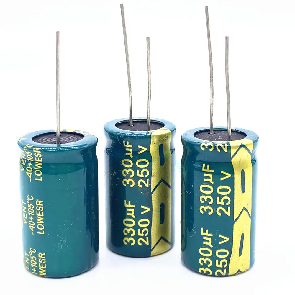 

3pcs/lot 250v 330uf high frequency low impedance 18*35 20% RADIAL aluminum electrolytic capacitor 330000NF 20%