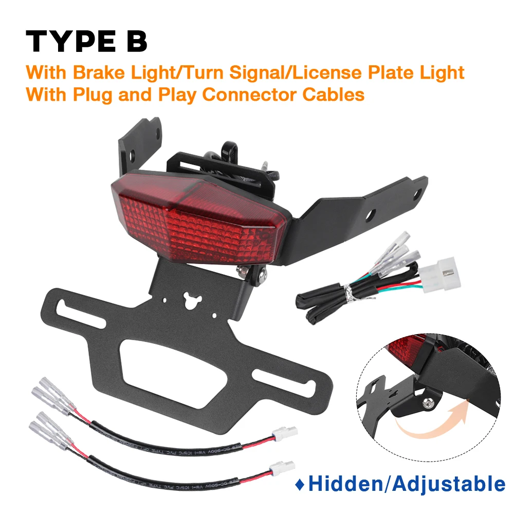 

Для 690 DUKE/R 2012-2018 мотоцикла складной держатель номерного знака задний стоп-сигнал светодиодный указатель поворота Fender Eliminator 690DUKE