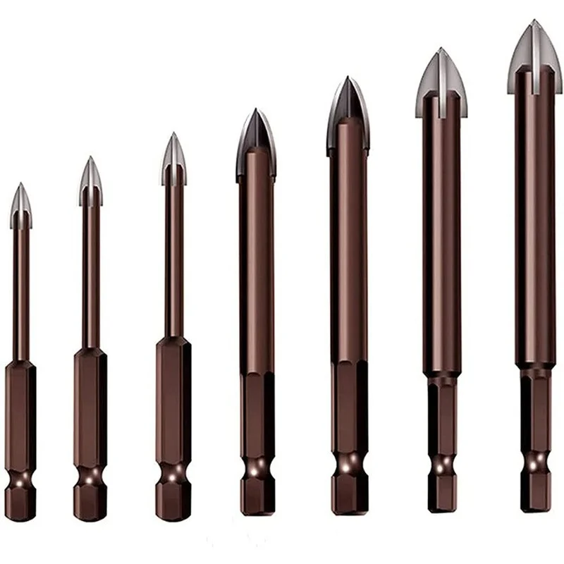 

Cross Triangle Drill Drilling Tool Set Efficient Anti-Rust Drill Bits Kit Alloys Anti-Rust All Polished Drills Utility Tools