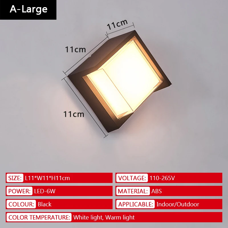 

LED настенный светильник MoonTo черный AC85-265V