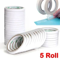 5 rolls double sided adhesive tape white super strong double faced adhesive tapes for home diy craft office supplies
