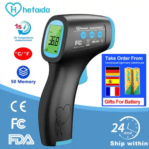 HeTaiDa 8813 Многофункциональный Бесконтактный Инфракрасный цифровой термометр, инструмент для быстрого измерения температуры тела и лба