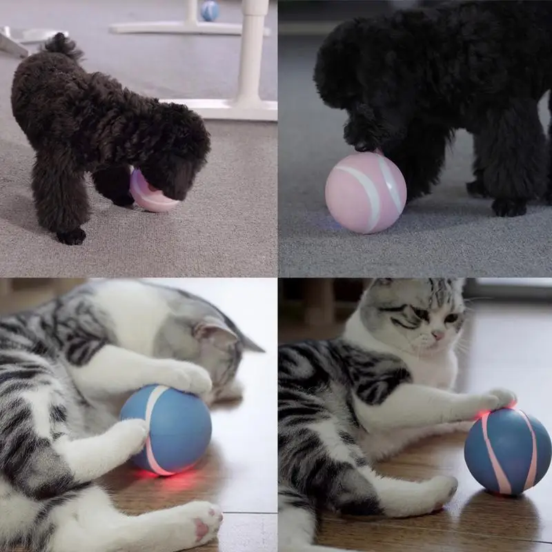 

Remote Control Cat Toy Ball Rolling LED Flashing Ball Cat Interactive Ball Toys Electric Cat Toy USB Rechargeable Pet Product