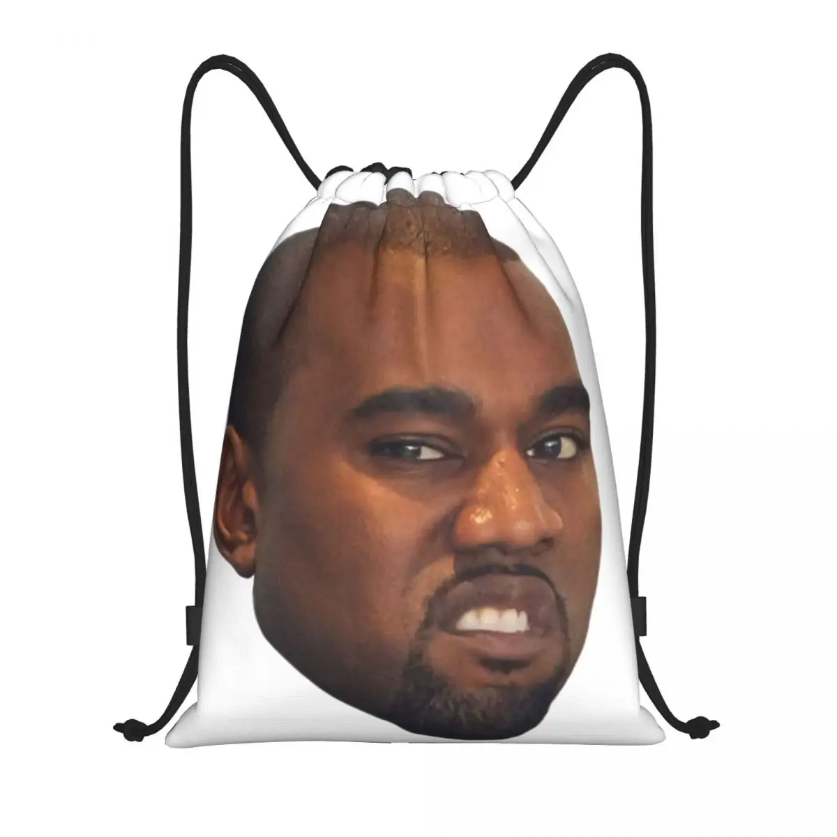 

Funny Kanye West Meme Drawstring Backpack Bags Women Men Lightweight Rapper Music Producer Gym Sports Sackpack Sacks for Yoga