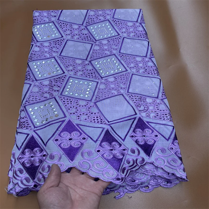 

Швейцарская Ткань 5 ярдов, новейшая вышивка из тяжелых бусин, африканская вуаль из 100% хлопка, кружево, популярный Дубайский стиль для свадебной вечеринки 3L10