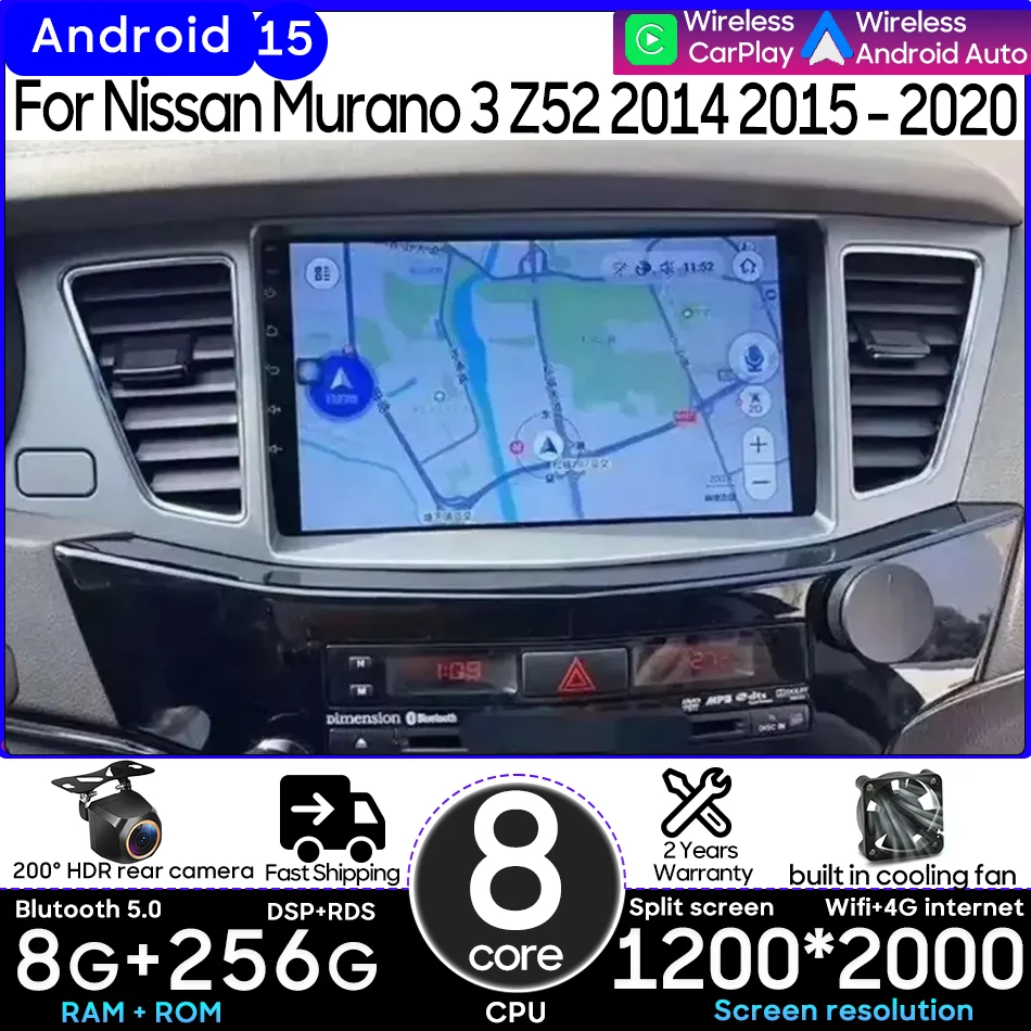 Фото Android для KIA K7 cadenza 2011-2012 Автомобильный мультимедийный плеер Carplay Авто головное устройство Радио Видео Стереонавигация GPS 2din DSP №1