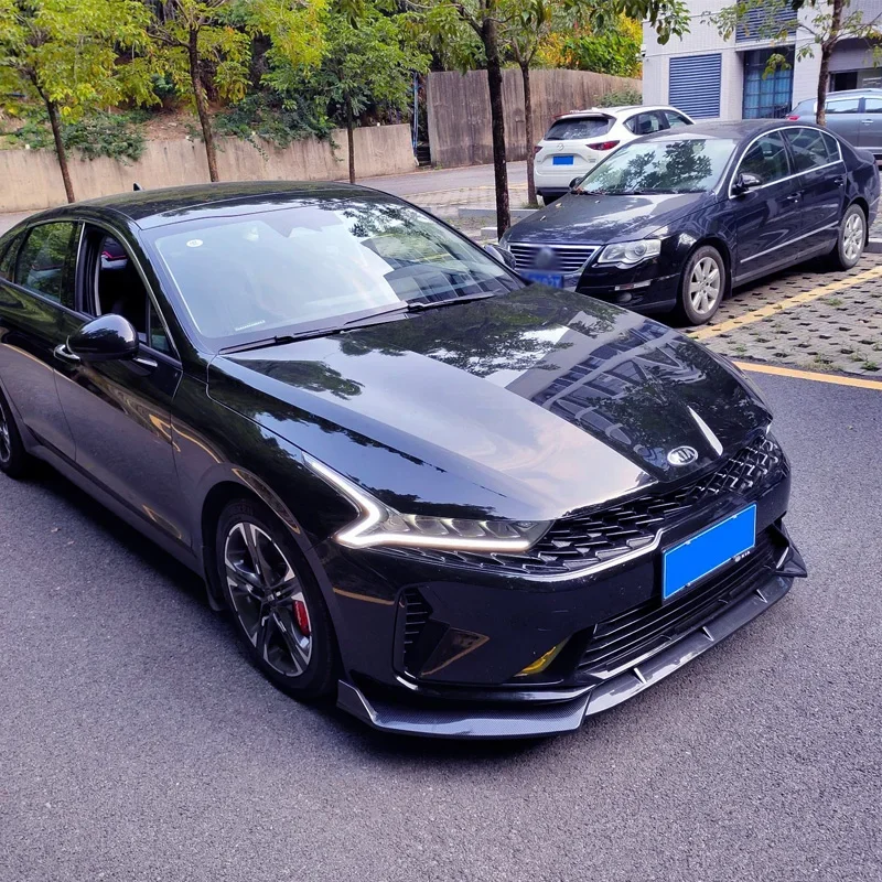 Передний спойлер на бампер для Kia K5 GT Optima DL3 2020-2024 юбки с Карбоновым принтом