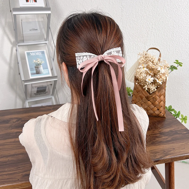 Милый двойной хвост с бантом заколка для волос сказочная лента образ Мори