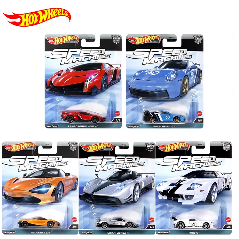 

Original Hot Wheels Premium Car Culture Speed Machines Diecast 1/64 Vehicles Lamborghini Porsche 911 Kids Boys Toys for Children