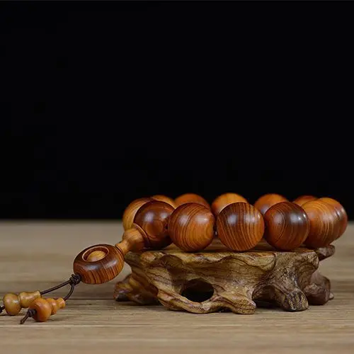 Natural Arborvitae Beads Bracelet Old Materials High Oil Buddhist Buddha Meditation Prayer Beads 108PCs Crafts Log Bracelet