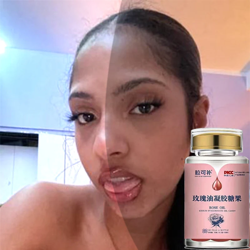 60 capsules Rose oil gel, whole-body whitening pill, spot removing soft capsule Glutathione Skin Whitening Free shipping