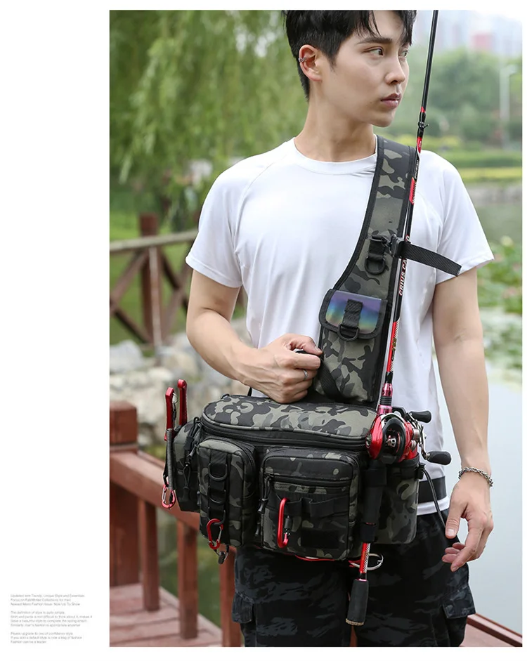 Lure bag new multi-functional fishing bag travel outdoor sports one-shoulder cross-body Lure belt bag men