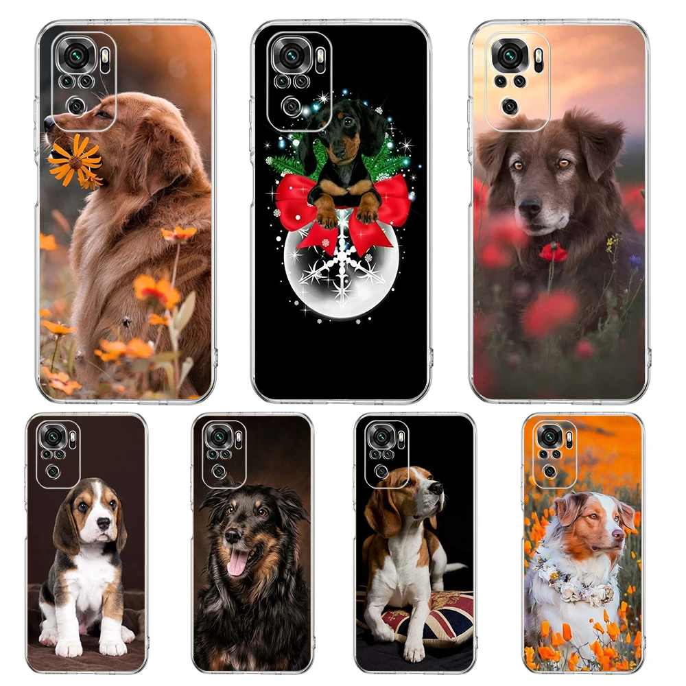 

Dog Transparent Phone Case For Redmi K40 8A 9A 9C 7 8 8T 9T 9 9S 10 Pro Gaming Note 11 11T 10 Plus 4G TPU Shell Fundas Coque Bag
