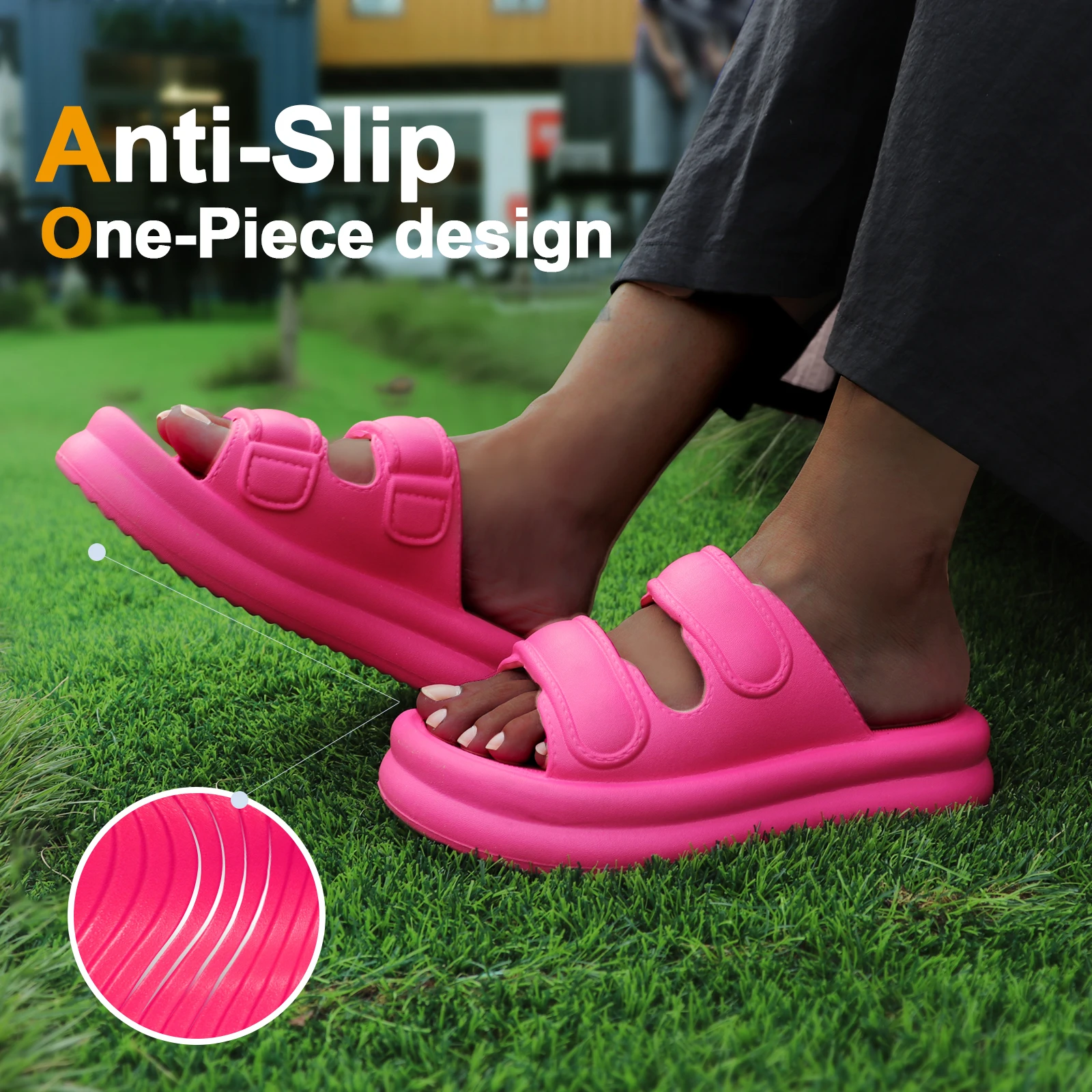 

Chunky Platform Cloud Slippers Women Fashion Soft Sole Pillow Slides Sandals Woman 2023 Summer Beach Non-Slip Flip Flops