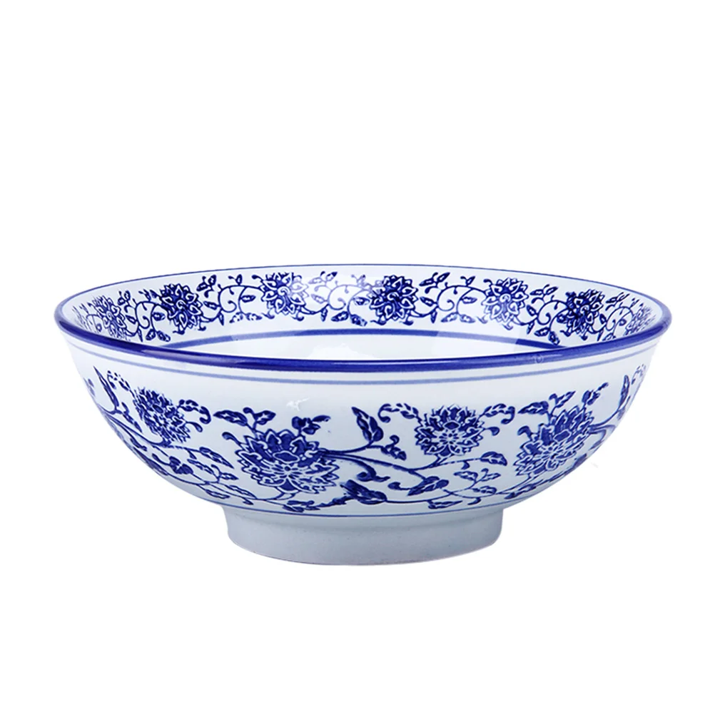 

Bowl Bowls Ceramic Ramen Noodle Chinese Soup Porcelain Japanese Serving Cereal Large Rice White Salad Blue Pasta Asian China Pho