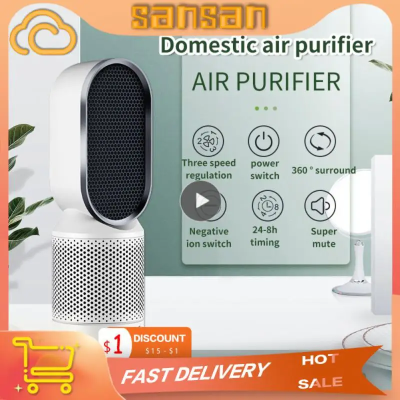 

Simple Air Cleaner Efficient Purifying Desktop Air Freshener Protable 360 Degree Surround Filters Home Appliances Negative Ion