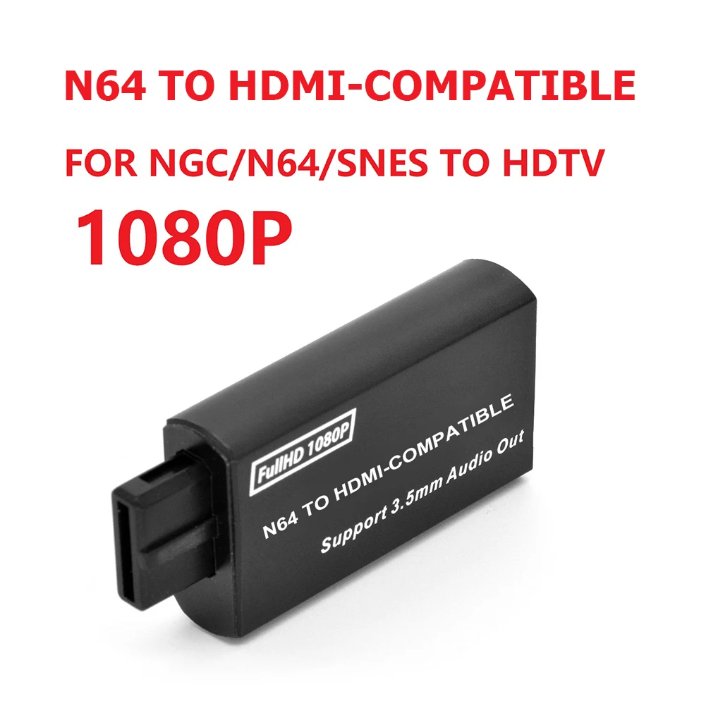 

Консоль игровая в HDMI-совместимый Разъем преобразователя с аудиовыходом 3,5 мм разъем для телевизора Plug-and-Play для N64/SNES/NGC