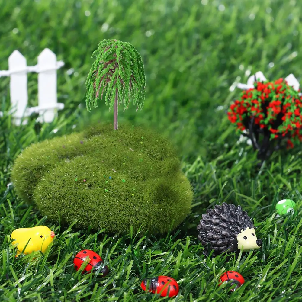 Декор для дома DIY Миниатюрное дерево из ивы для железнодорожной моделировки, искусственные деревья, зеленый материал для симуляции песчаного стола.
