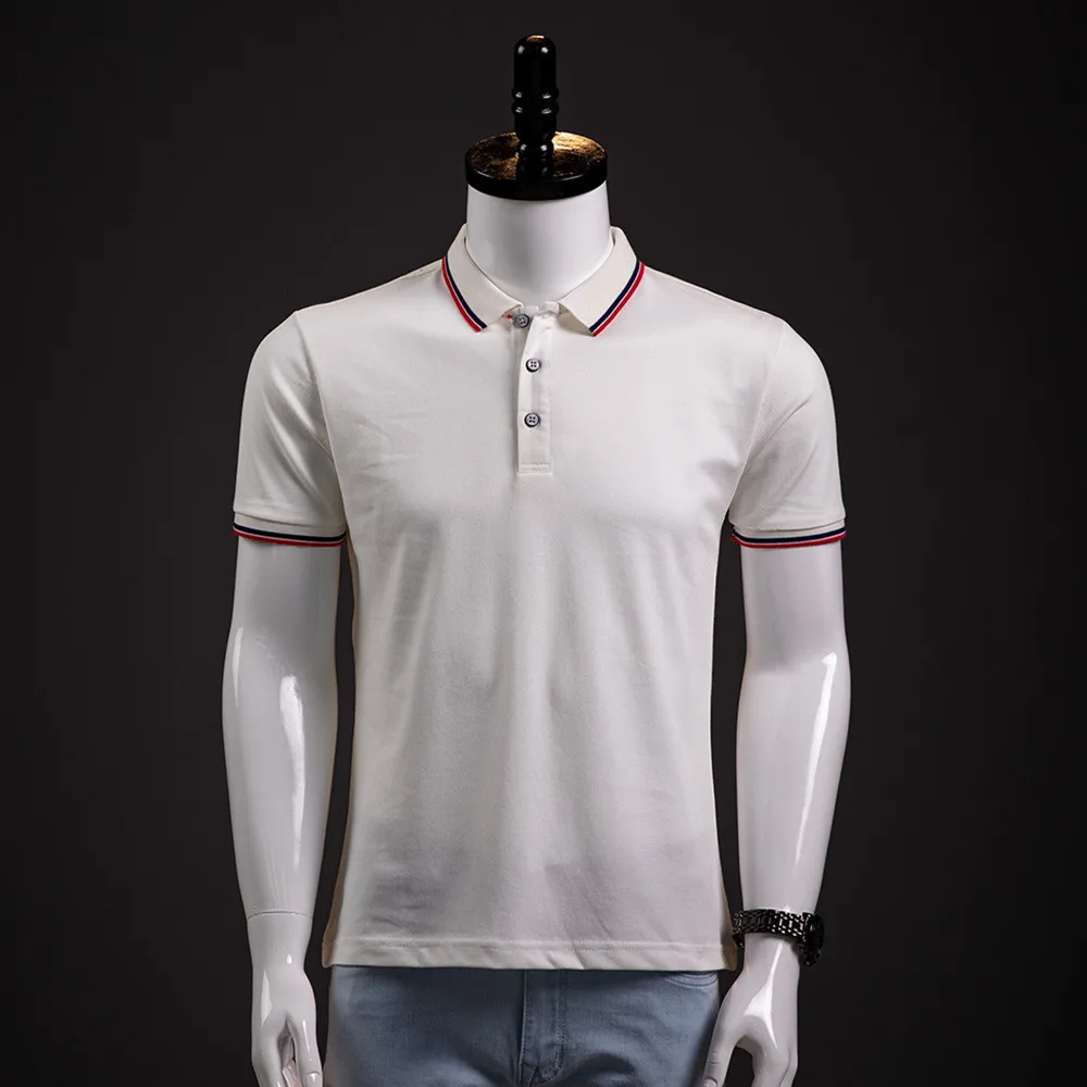 Мужская рубашка-поло с коротким рукавом отложным воротником |