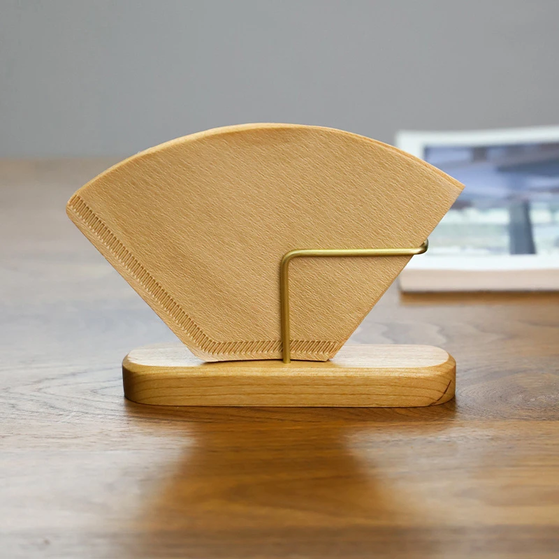 Деревянный держатель фильтра для кофе подставка хранения бумажного V60 стеллаж в