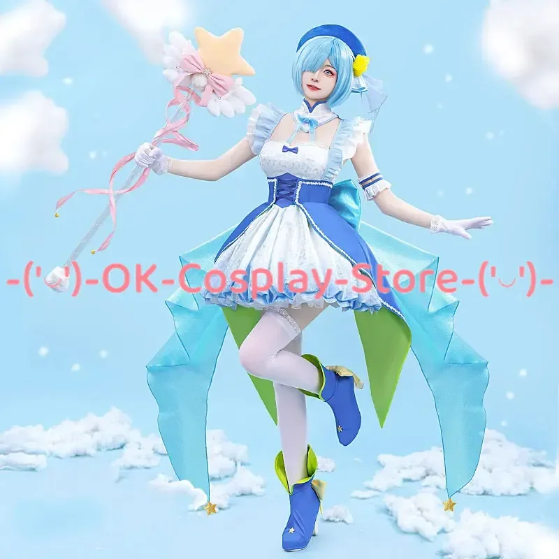 Женские костюмы для косплея Ram Rem Re:zero Kara Hajimeru Isekai Seikatsu женское милое платье с