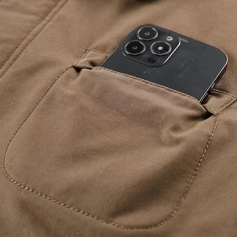 Men's Jacket Male Tooling Cotton-padded Jacketswinter Thickened Large Size Casual Warm Cotton Coat Jacket Lapel Men's Clothing