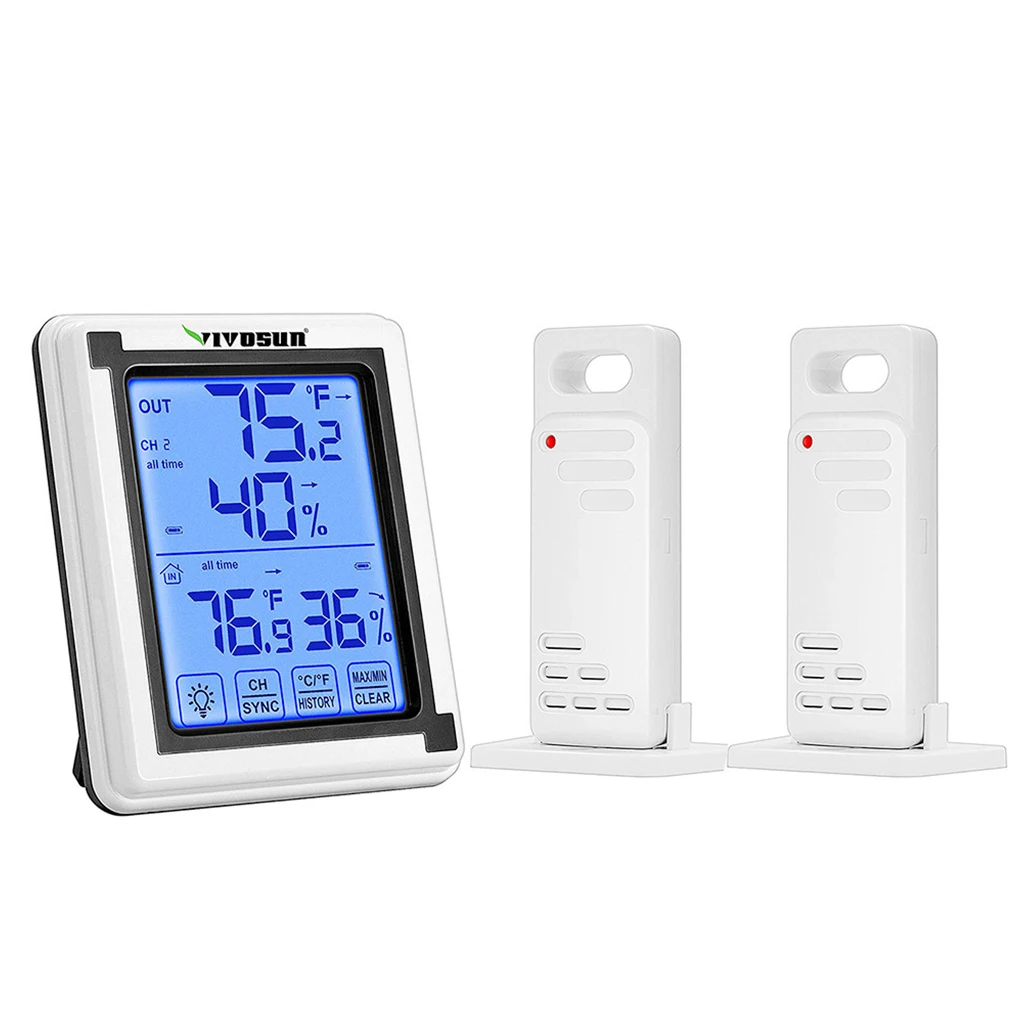 

Digital Table Clock Temperature Humidity Display Alarm Clock LCD Thermometer Hygrometer, 1-drag-3