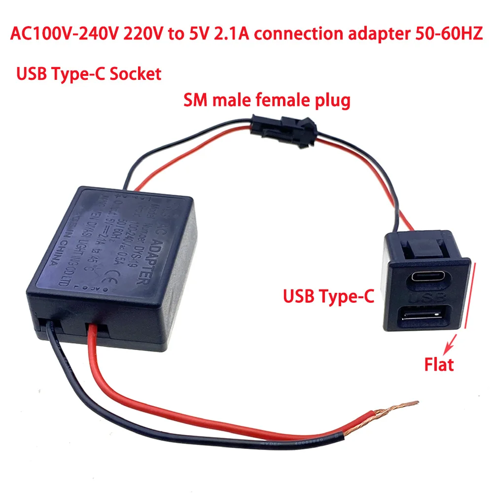 

AC100V-240V 220V to 5V 2.1A Соединительный адаптер USB-гнездо 2.0 USB двухслойная розетка Женский разъем для зарядки лампы