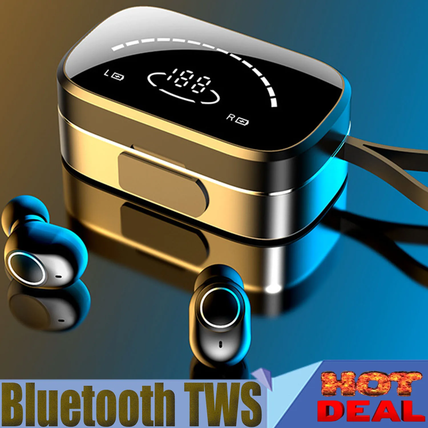 

Bluetooth Wireless Earphone,Smart Touch in Ear TWS,HIFI Stereo Surround,Dual Modes Music Sport Gaming Headphone for Phone Laptop