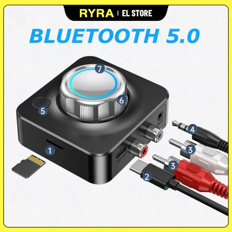 

Стереоприемник RYRA Bluetooth 5,0, стереоадаптер Bluetooth, поддержка RCA AUX аудио TF карты, 3D сабвуфер, динамик, наушники