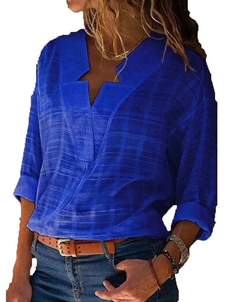 

Womens Tops Long Sleeve Top Women Shirts Blouses 5XL 2022 White Black Blue Gray Ladies Pink Fashon Cotton Linen Solid Casual