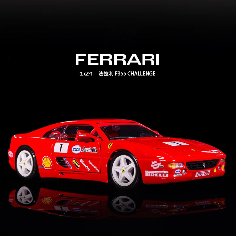 Burago 1:24 Имитационная модель раллийного автомобиля Ferrari из сплава детская